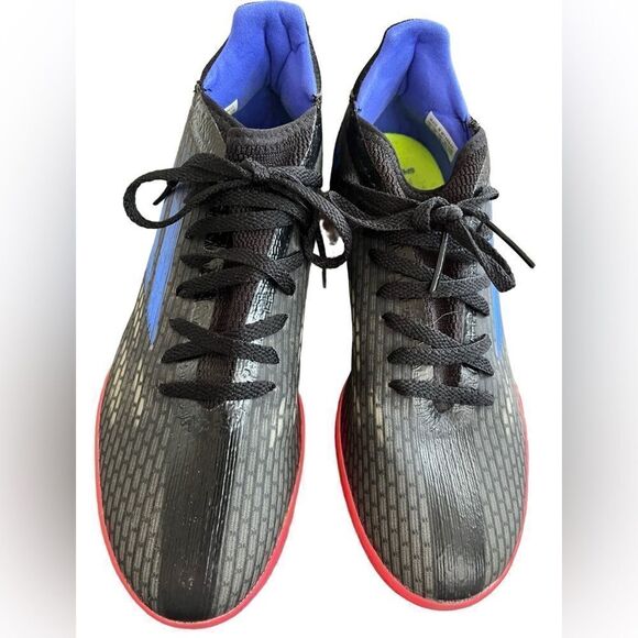 adidas Unisex X Speedflow 3 Indoor Soccer Shoe Black/Sonic Ink/ Blue Sz 7 - Picture 5 of 10